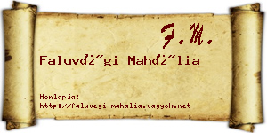 Faluvégi Mahália névjegykártya
